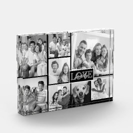 Collage de fotos familiar Amor blanco y negro