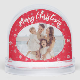 Collage de fotos familiar de copos de nieve rojo F