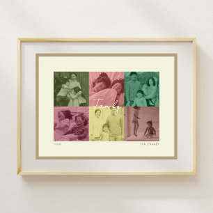 Collage de fotos familiar de estilo de arte pop
