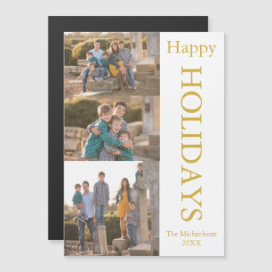 Collage de fotos familiar Happy Holidays Magnet