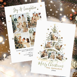 Collage de fotos familiar moderno Feliz Navidad