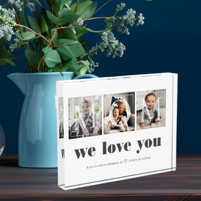 Collage de fotos familiar moderno para mamá (Subido por el creador)