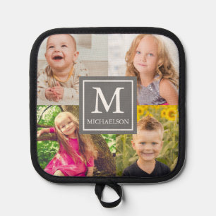 Collage de fotos familiar Oven Mitt y Pot Holders