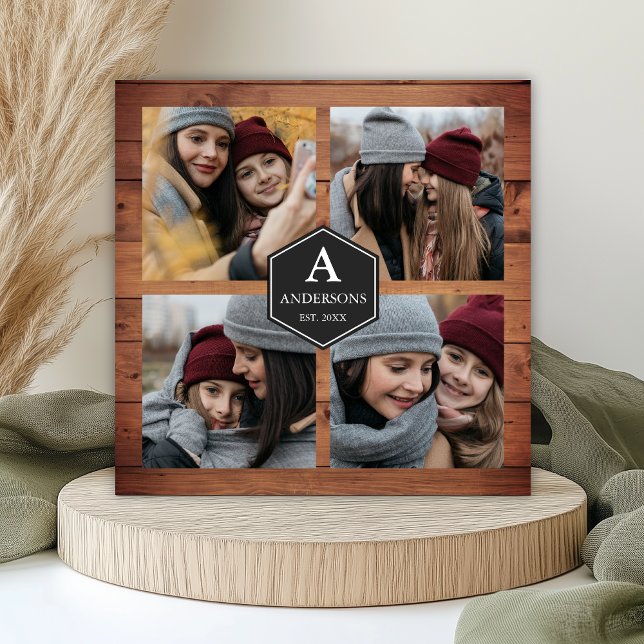 Collage de fotos familiar Rustic Barn Wood 4 Pictu (Subido por el creador)