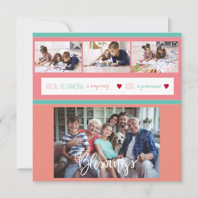 Collage de fotos familiares permanezca en el mensa (Anverso)