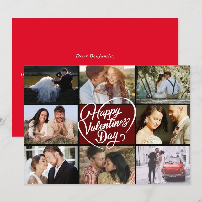 Collage de fotos Feliz Día de San Valentín (Anverso / Reverso)