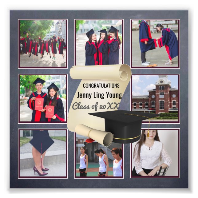 Collage de fotos Graduación WALL ART - Conmemorati (Frente)