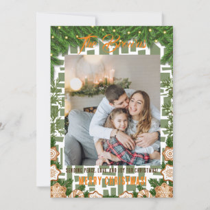 Collage de fotos Green Holiday Card Feliz Navidad