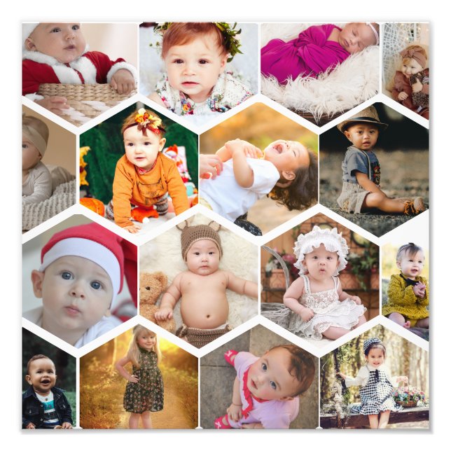 Collage de fotos Hexagon (Frente)