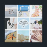 Collage de fotos Imán Boda Favor de la concha<br><div class="desc">Encuentre productos de coordinación en nuestra colección "Seaside Beach Blue"!</div>