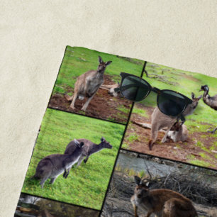 Collage de fotos Kangaroos, toalla de playa