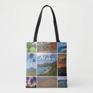 Collage de fotos la bolsa de asas de Oahu, Hawaii