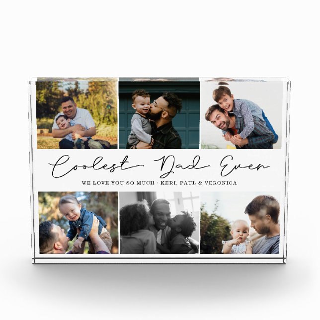 Collage de fotos mínimo del padre más frío que jam (Anverso)