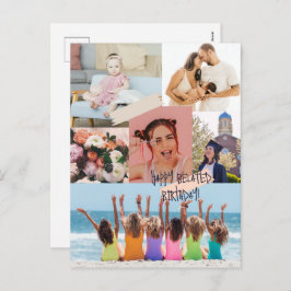 Collage de fotos modernas Tarjeta de cumpleaños fe