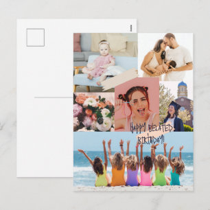 Collage de fotos modernas Tarjeta de cumpleaños fe