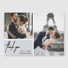 Collage de fotos moderno Boda Grey Gracias