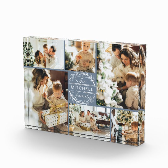 Collage de fotos moderno de la familia azul turbul (Derecha)