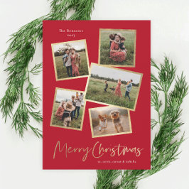 Collage de fotos moderno Oro Feliz Navidad