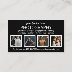 Collage de fotos moderno   Tarjeta de visita para