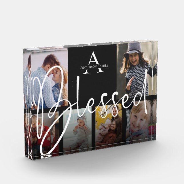 Collage de fotos Monograma de script de nombre de  (Izquierda)