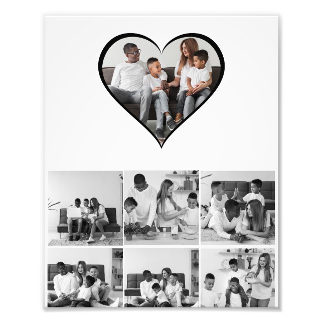 Collage de fotos negro y blanco 7 (Frente)