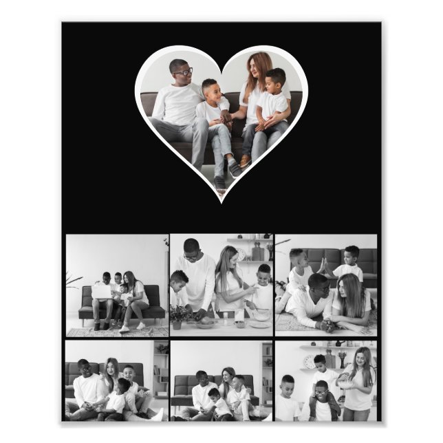 Collage de fotos negro y blanco 7 (Frente)