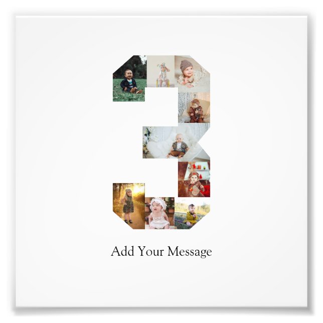 Collage de fotos número 3 en blanco y negro (Frente)