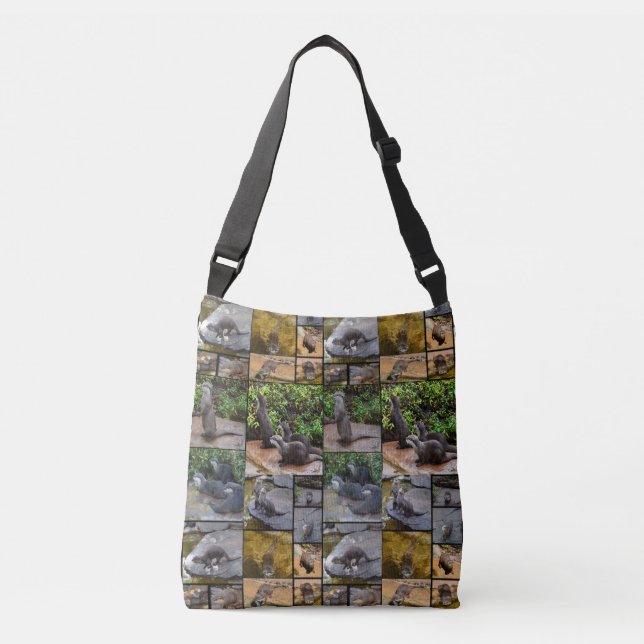 Collage de fotos Otter, bolsa de crossbody de impr (Anverso)