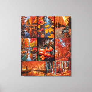 Collage de fotos paisajístico otoñal arte