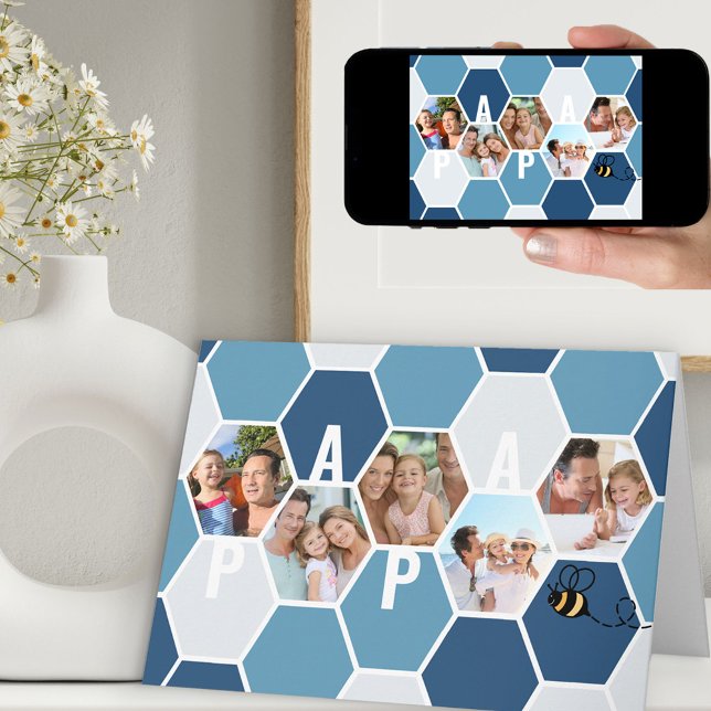 Collage de fotos Papa Honeycomb 5 tarjeta de cumpl (Subido por el creador)