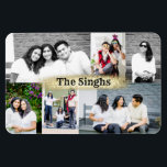 collage de fotos personalizado de 6 imanes de imág<br><div class="desc">collage de fotos personalizado de 6 imanes de imágenes con nombre</div>