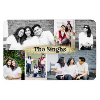 collage de fotos personalizado de 6 imanes de imág