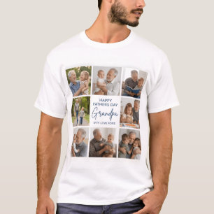 Collage de fotos personalizado de Abuelo camiseta