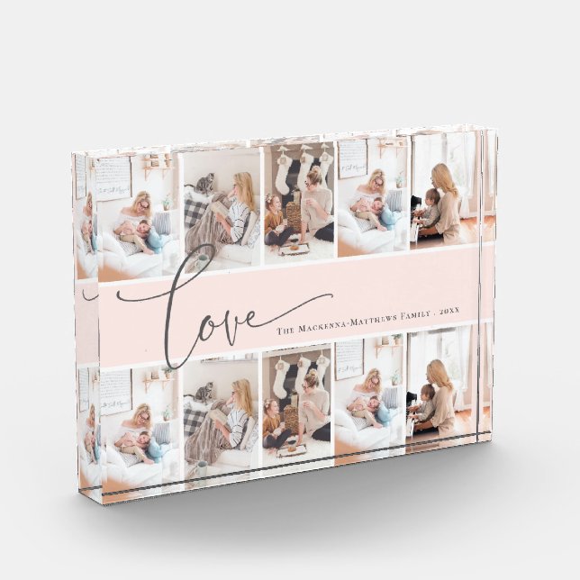 Collage de fotos Personalizado de escritura de amo (Izquierda)