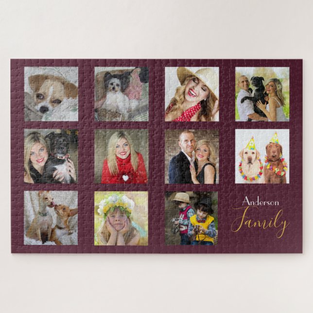 Collage de fotos Personalizado gigante PUZZLE 1014 (Horizontal)