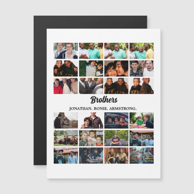 Collage de fotos personalizado Mejor Amigos Para H (Anverso/Reverso)