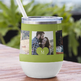 Collage de fotos personalizado monograma de corazó