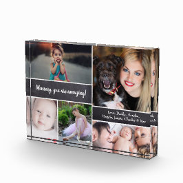 Collage de fotos personalizado para mamá, pizarra