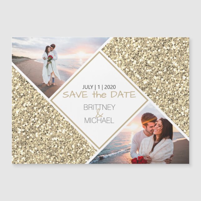 Collage de fotos Purpurina dorado (Anverso)