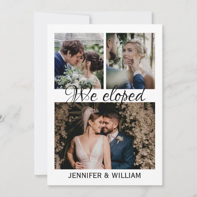 Collage de fotos que eludimos la Invitación Boda (Anverso)
