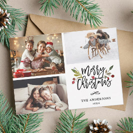 Collage de fotos Red Berries Feliz Navidad 3