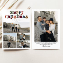 Collage de fotos retro colorido de navidad