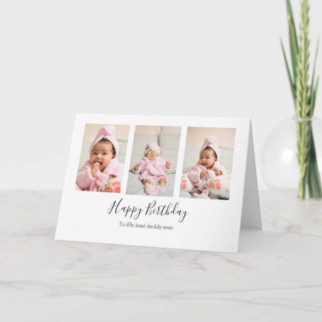 Collage de fotos Tarjeta de cumpleaños de papá mod (Anverso)