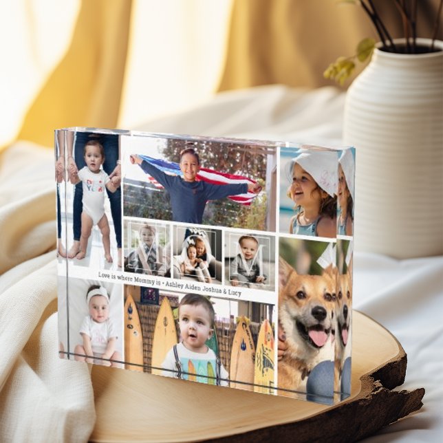 Collage de fotos te quiere a mamá y nombres de niñ (Subido por el creador)