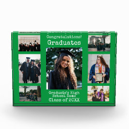 Collage de fotos Verde felicita a los graduados