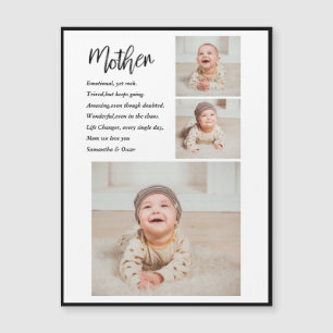 Collage de Fotos y Mejor Cita de Madre Regalo Enca