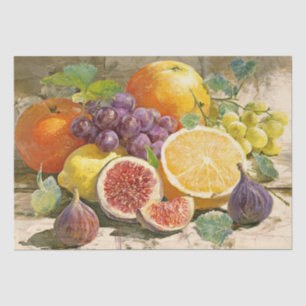 Collage de frutas de papel de seda de inspiración