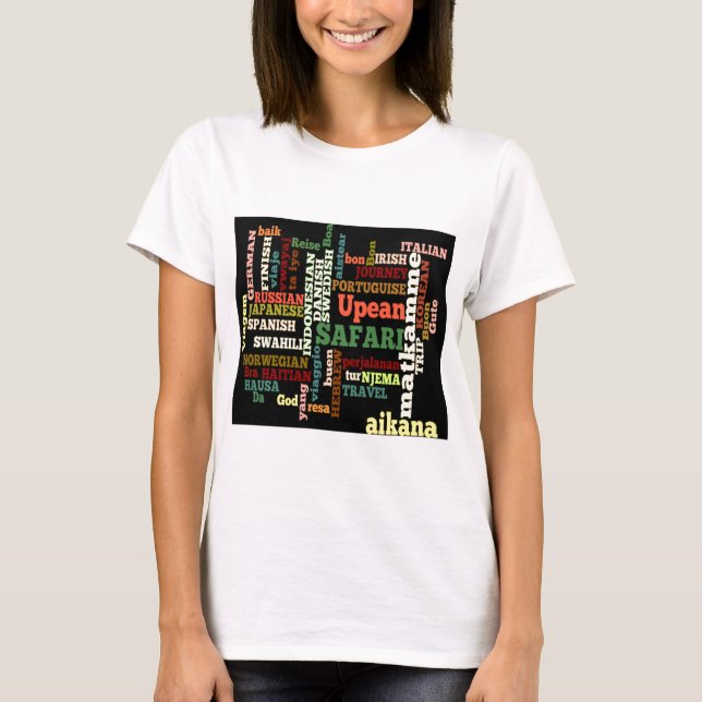 Collage de Global Travel Language Teks y camisetas (Anverso)