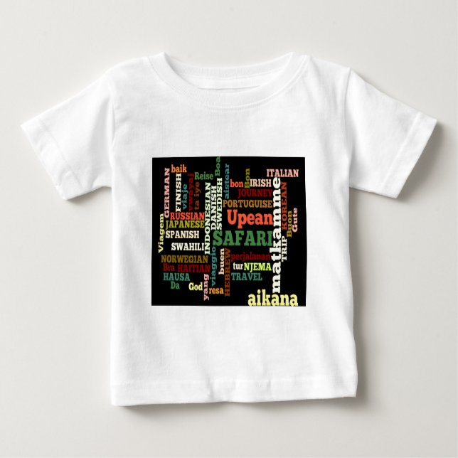 Collage de Global Travel Language Teks y camisetas (Anverso)