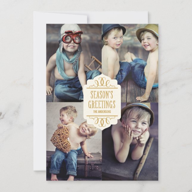 COLLAGE DE GREETINGS DE TEMPORADA | TARJETA DE FOT (Anverso)